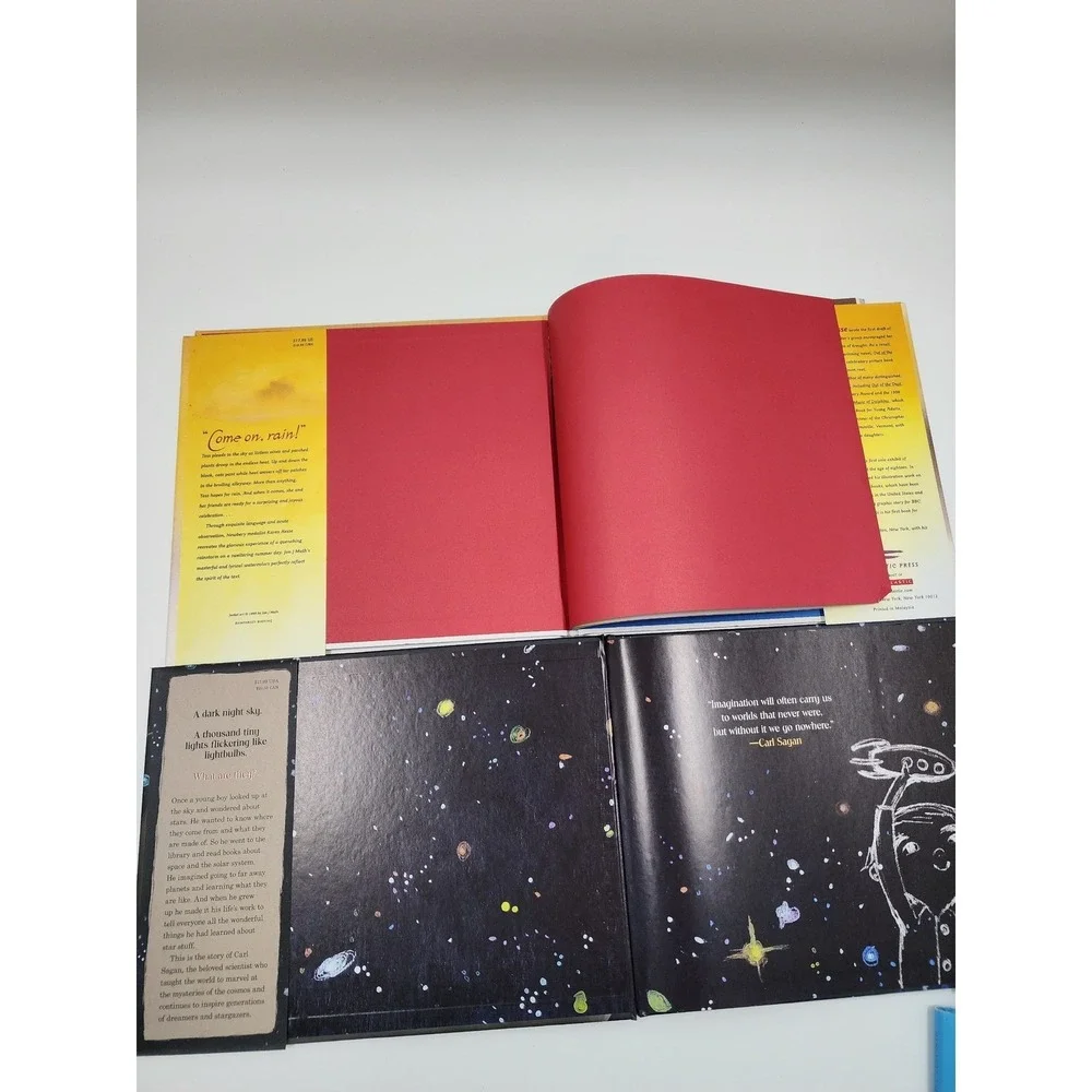 Star Stuff Carl Sagan & Come On Rain Childrens Hardcover Book Lot First Edition